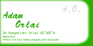 adam orlai business card